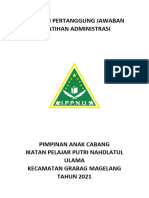 LPJ PELATIHAN ADMINISTRASI PAC IPNU IPPNU Kecamatan Grabag 2020-2022