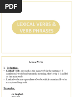 6&7. Lexical Verbs and Verb Phrase