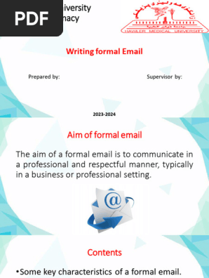 Formal Email