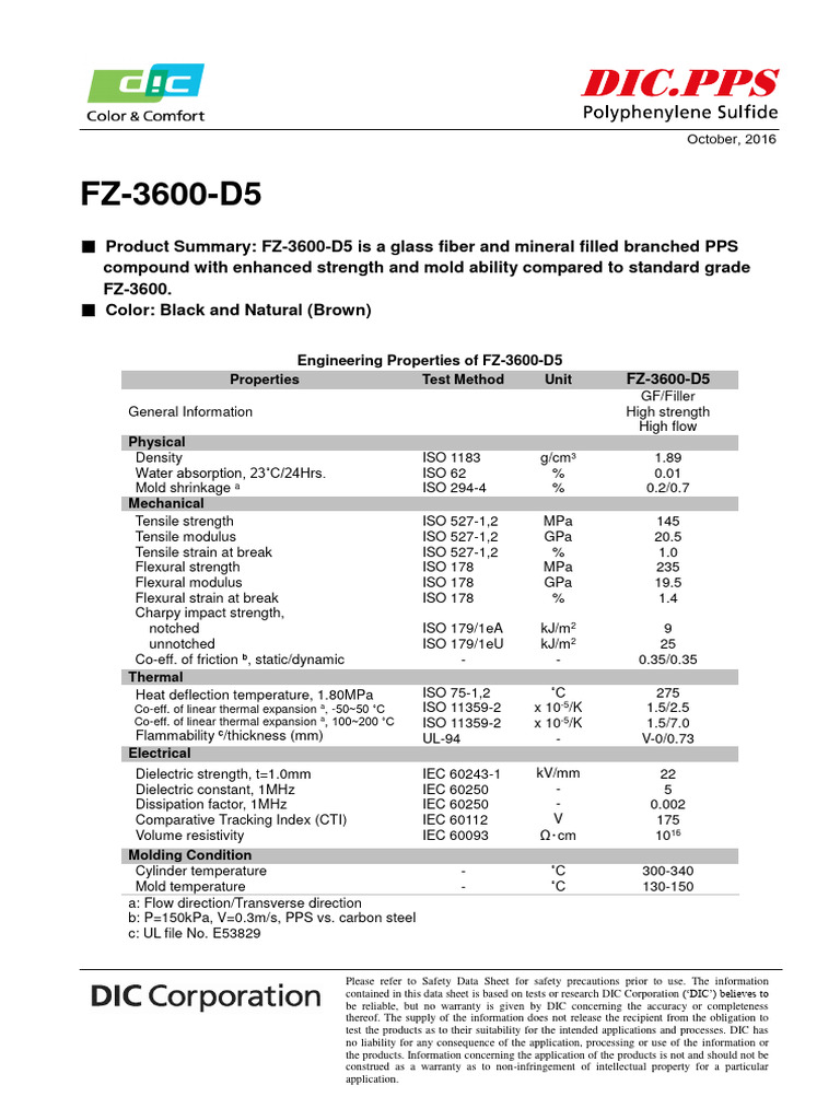 FZ-3600-D5 TDS en 201610 | PDF | Strength Of Materials | Materials