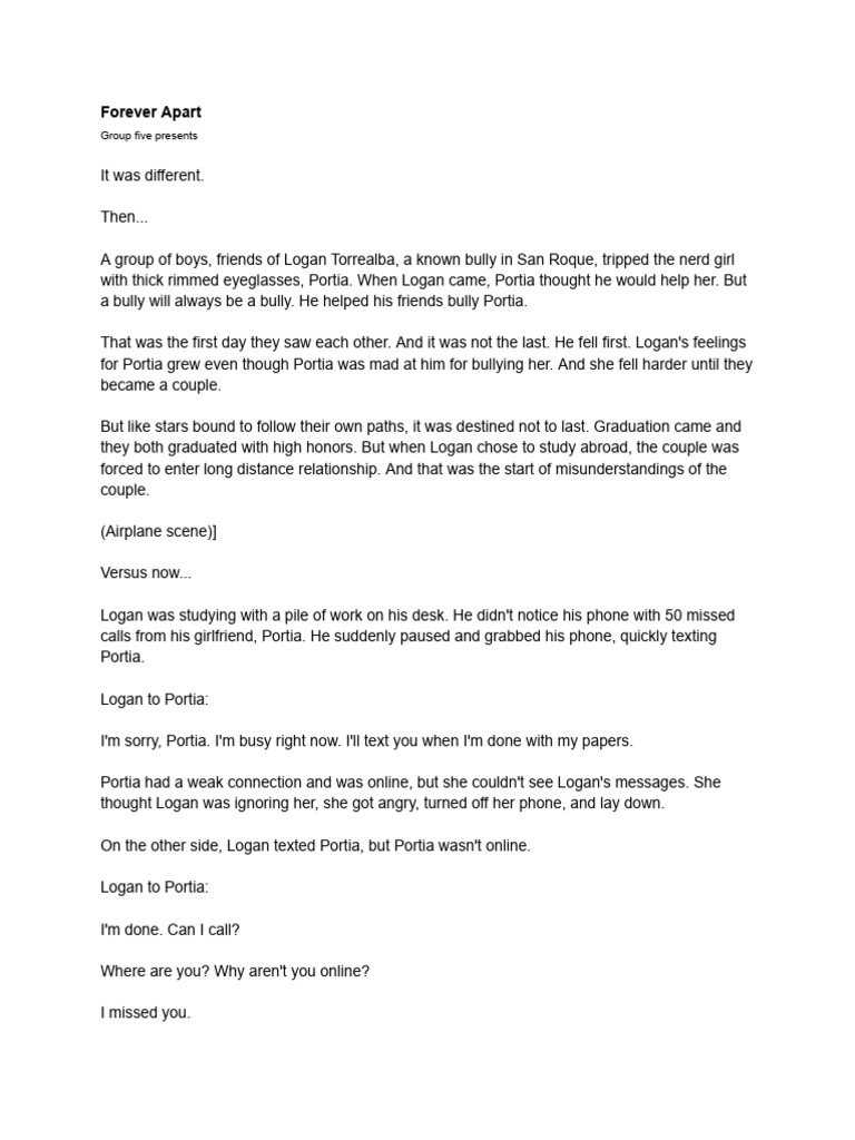 Forever Apart Script | PDF | Art