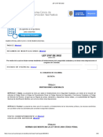 LEY 2197 de 2022 Normas Tendientes Al Fortalecimiento de La Seguridad Ciudadana