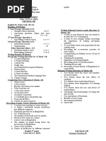 English Syllabus For Pre-Test SSC-25