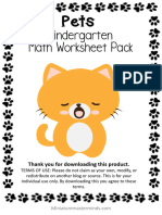 Kindergarten Pet Activity Pack
