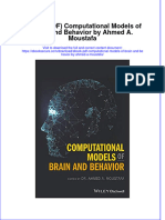 Computational Models of Brain and Behavior by Ahmed A Moustafa Full Chapter