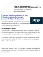 Como Coletar Energia Livre Da Atmosfera - Projetos de Circuitos Caseiros