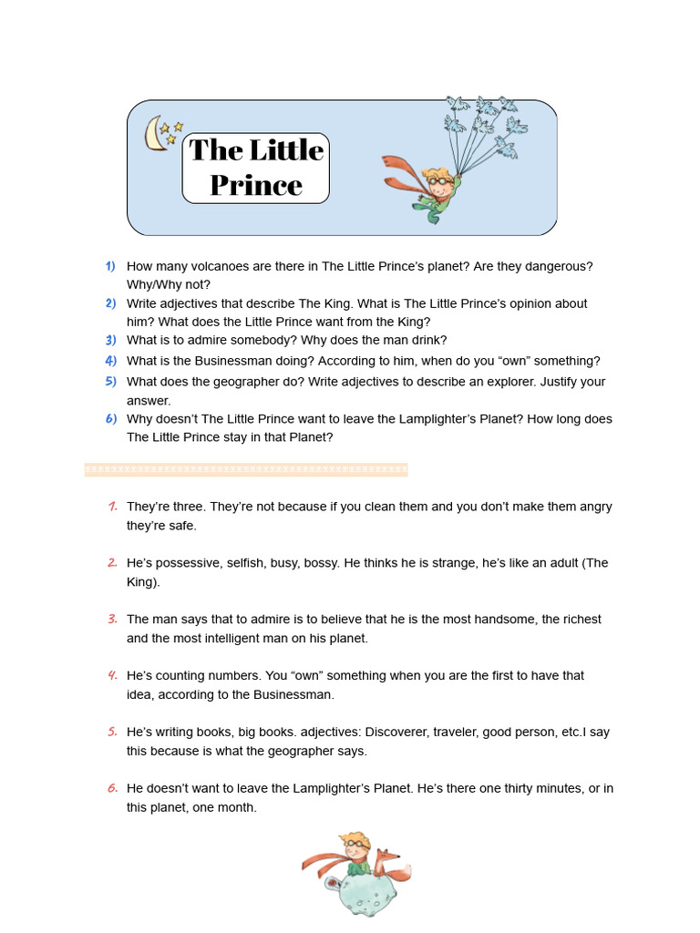 Insights on Characters in The Little Prince | PDF