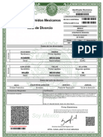 Estados Unidos Mexicanos Acta de Divorcio: Hombre 60 Mexicana