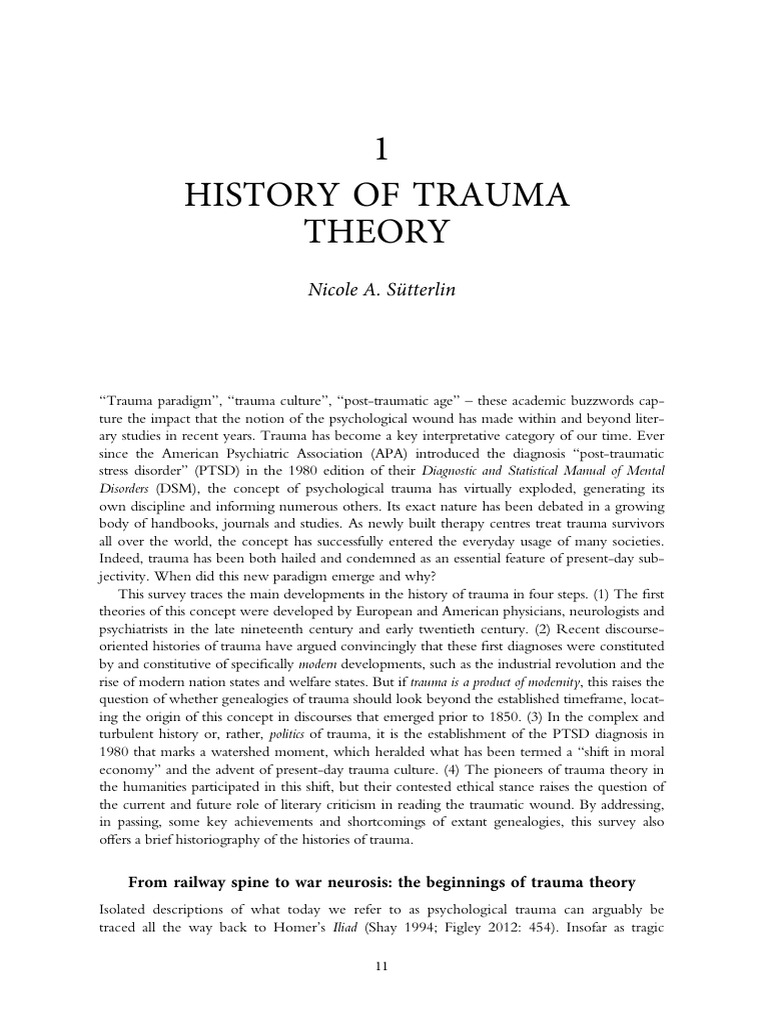 History of Trauma Theory in Colin Davis | PDF | Neurosis | Sigmund Freud