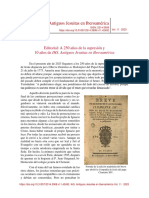 A 250 Años de La Supresión y 10 Años de IHS. Antiguos Jesuitas en Iberoamérica (Editorial 2023)