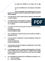 Counting Principle Worksheet