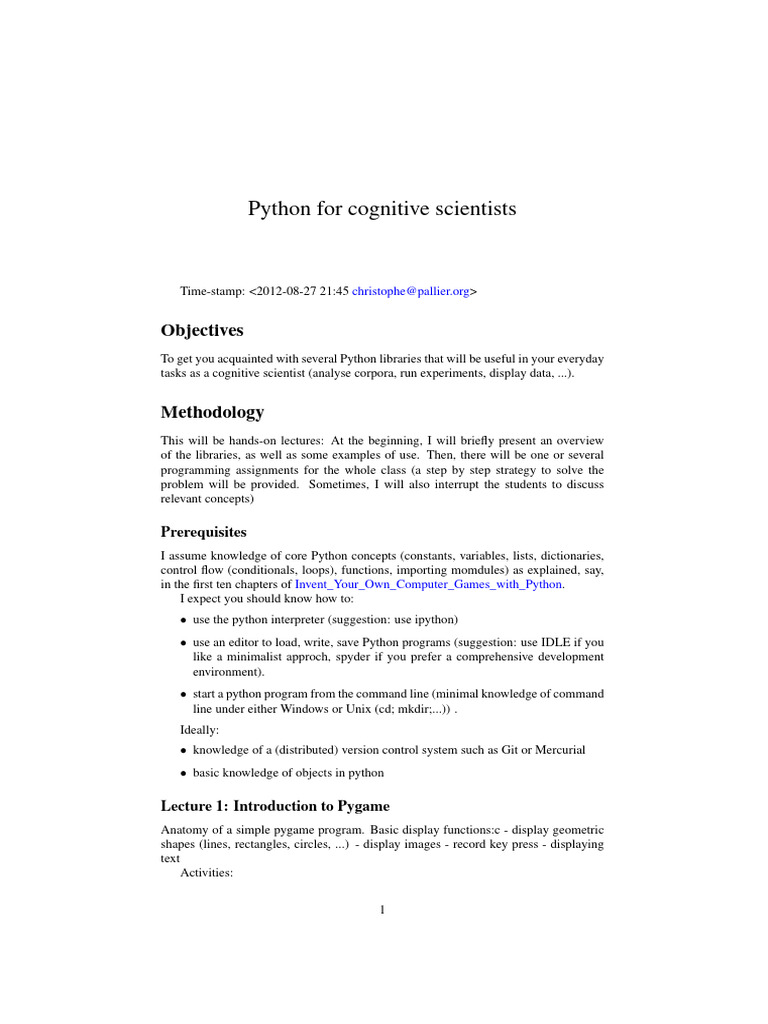 Python II 4 Cogsci | PDF | Python (Programming Language) | Knowledge