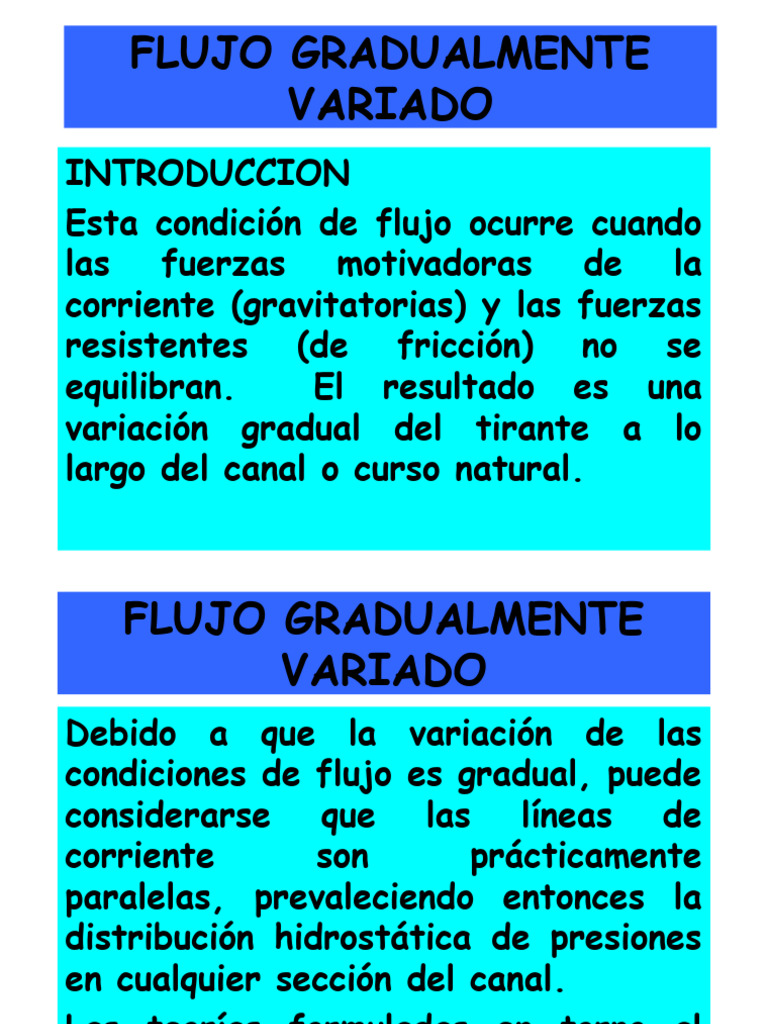 Perfiles de Flujo Gradualmente Variado | PDF | Objetos matemáticos
