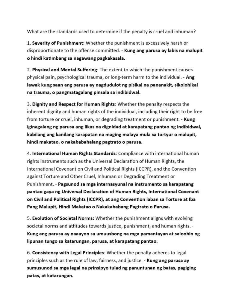 Standards for Cruel Punishment Evaluation | PDF | Human Rights | Torture