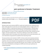 Myofascial Pelvic Pain Syndrome in Females Treatment