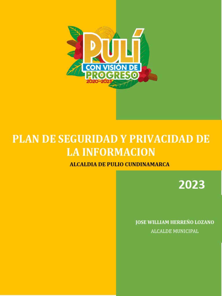 Plan de Seguridad y Privacidad de La Informacion 2023 | PDF | La ...