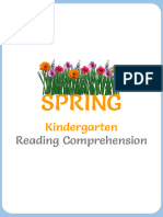 Spring Kindergarten Reading Comprehension