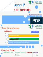 Lesson 2 Type of Variables