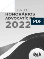 TABELA HONORARIO OAB 2022