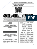 Ext - # - 38 - I - 2018 - Ordenanza Sobre La Gestión Integral Del Servicio de Aseo Urbano y Domiciliario en El Municipio Libertador Del Estado Mérida