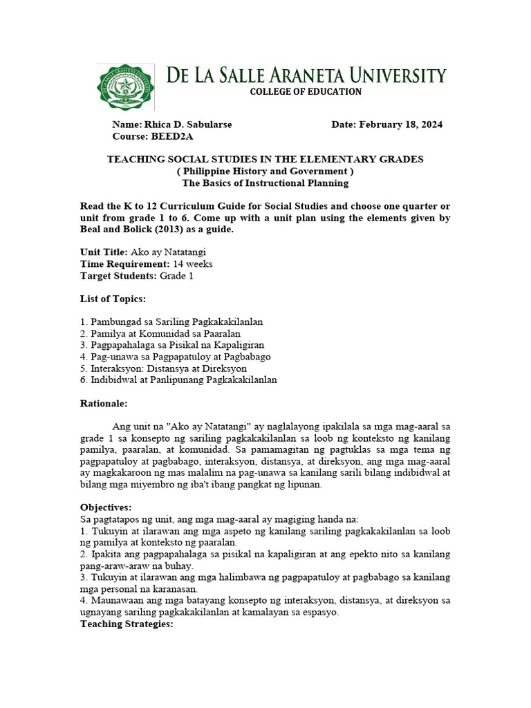 Lesson 5 the basics of instructional planning pdf