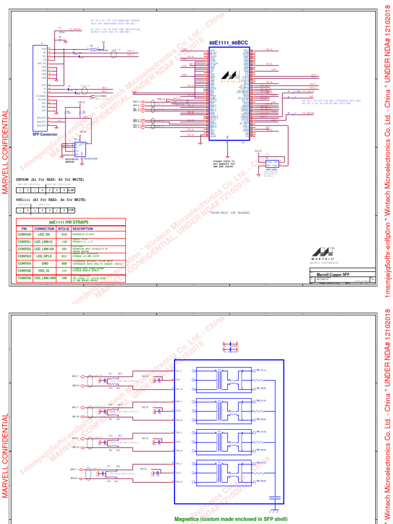88E1111 SFP Schematic Overview | PDF | Computer Engineering | Computer ...