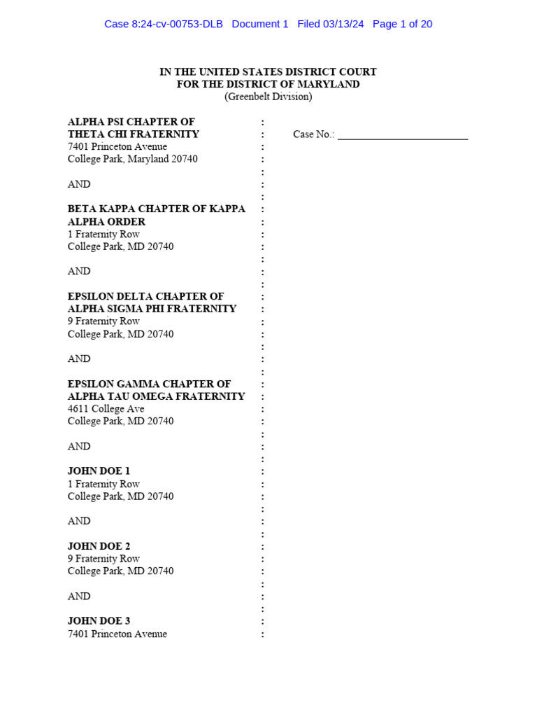 Case 8 24 cv 00753 dlb document 1 filed 03 13 24 page 1 of 20