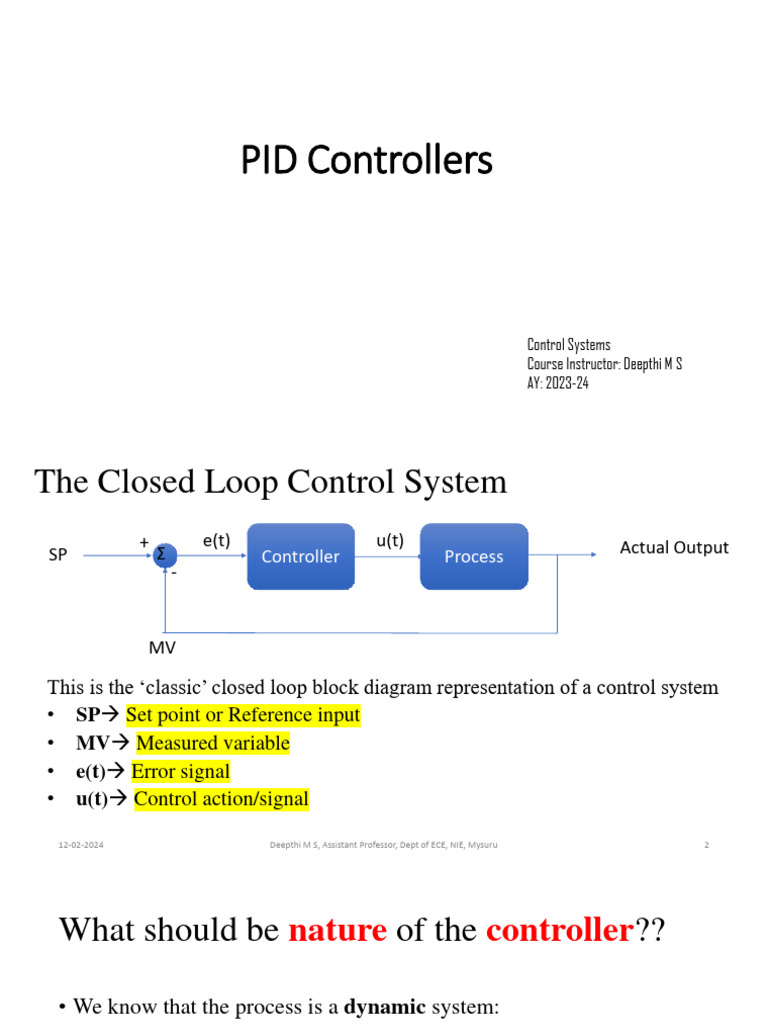Pid Controller | PDF | Control Theory | Applied Mathematics