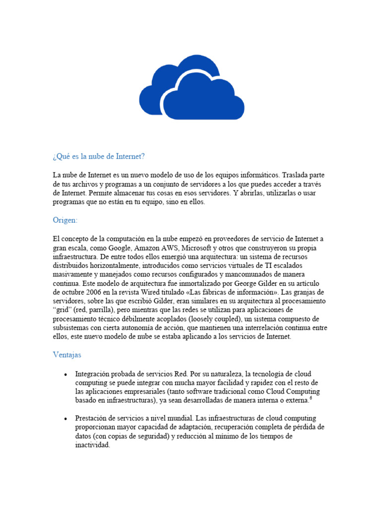 La Nube Icloud | PDF | Computación en la nube | Ciencias de la Computación