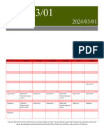 March 2024 Timetable