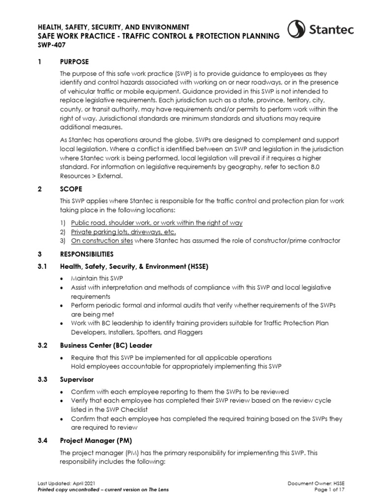 Traffic Control & Protection Guidelines | PDF | Traffic | Road