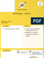 Morfologia - Sufixos: Língua Portuguesa