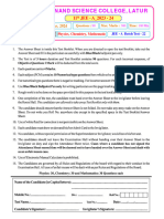 Xi-Jee - A Batch Test - 22 - (03.03.2024) Paper & Answer Key PDF