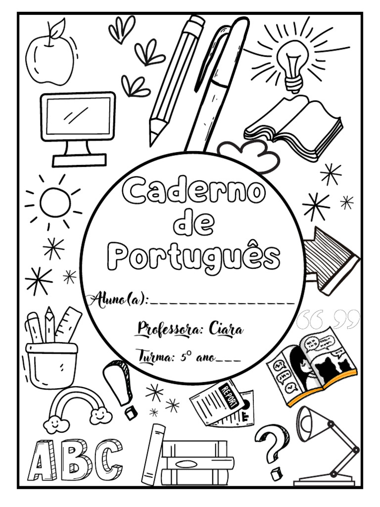 Capa caderno de Português | PDF