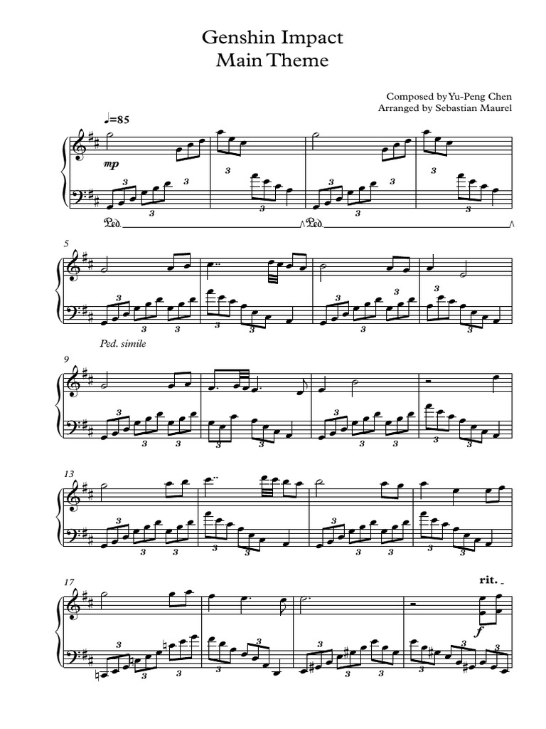 Genshin Impact - Main Theme | PDF