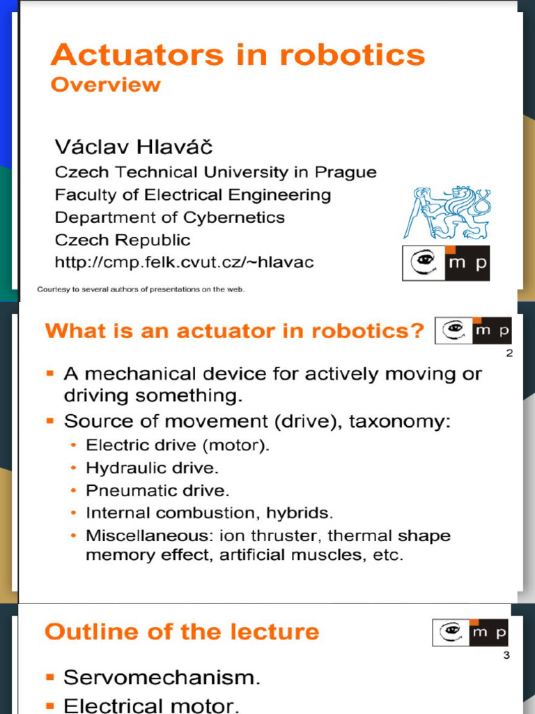 Actuators in Robotics | PDF