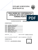 Elementary Surveying Field Manual: Field Work No. 5 Differential Leveling With and Without Turning Points