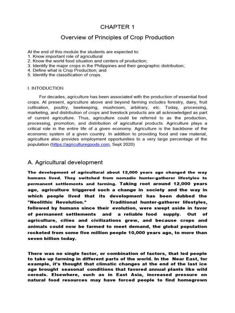 Chapter 1 Intoduction Overview | Download Free PDF | Agriculture | Legume