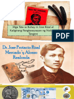 Aralin 1 Mga Tala Sa Buhay Ni Jose Rizal at Mga Kaligirang Pangkasaysayan NG Noli Me Tangere