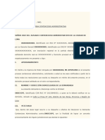 Modelo de Demanda Contencioso Administrativa Contra La Orden de Sancion Policial LP