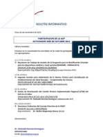 Boletín Informativo ACP - Octubre 2011