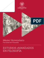 Estudios Avanzados en Filosofía: Máster Universitario
