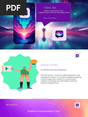 Claro, Inc. Pitch deck