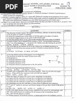 Duration: 3Hrs: Hale Yearly Examination Physics