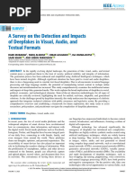 A Survey On The Detection and Impacts of Deepfakes in Visual Audio and Textual Formats