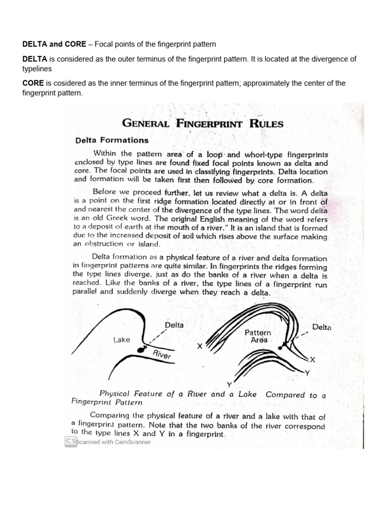 FOCAL POINTS OF FINGERPRINT_DELTA&CORE | PDF