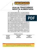 Sopa de Letras de Trastornos de La Conducta Alimentaria - 1