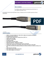 AOC Active Optical Fiber HDMI 2.1 Kablolar