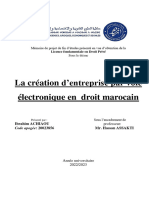 La Création Des Entreprises Par Voie Electronique en Droit Marocain