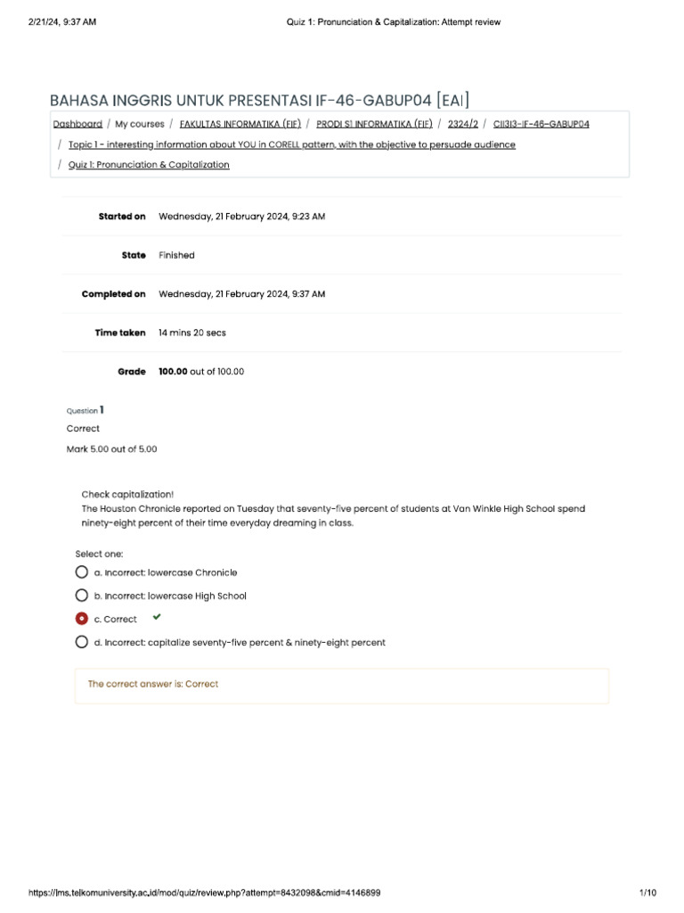 Quiz 1 | PDF